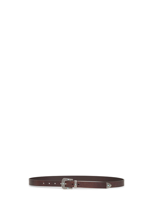 Cintura in vitello pull-up marrone