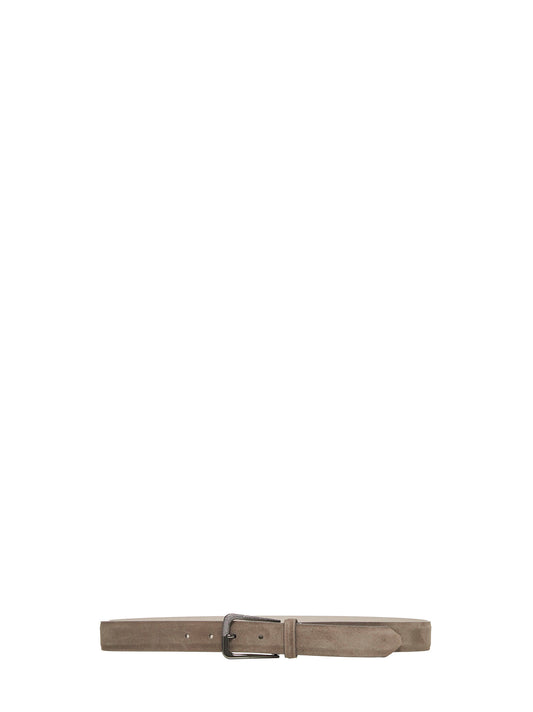 Gray suede Shimmering Buckle belt