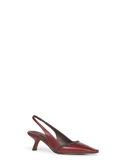 Burgundy Classic leather City Slingback slingback