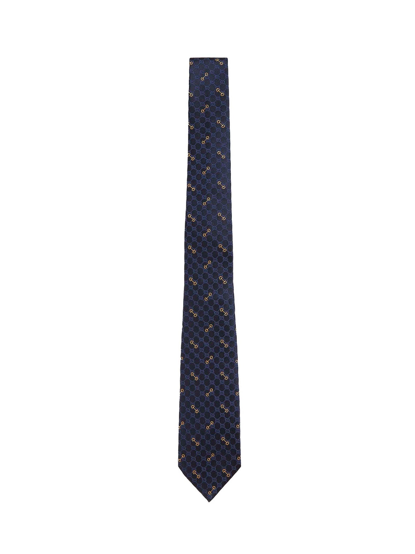 Jacquard silk tie with Bit detail