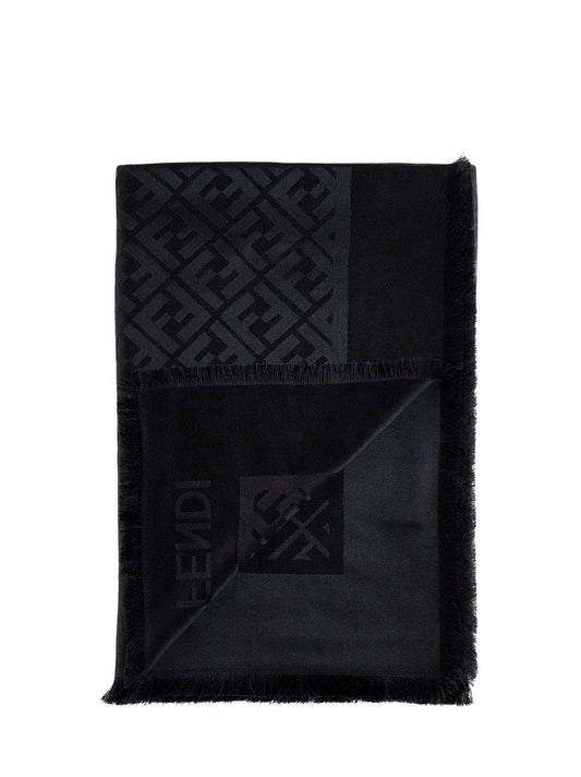 Black organic silk shawl