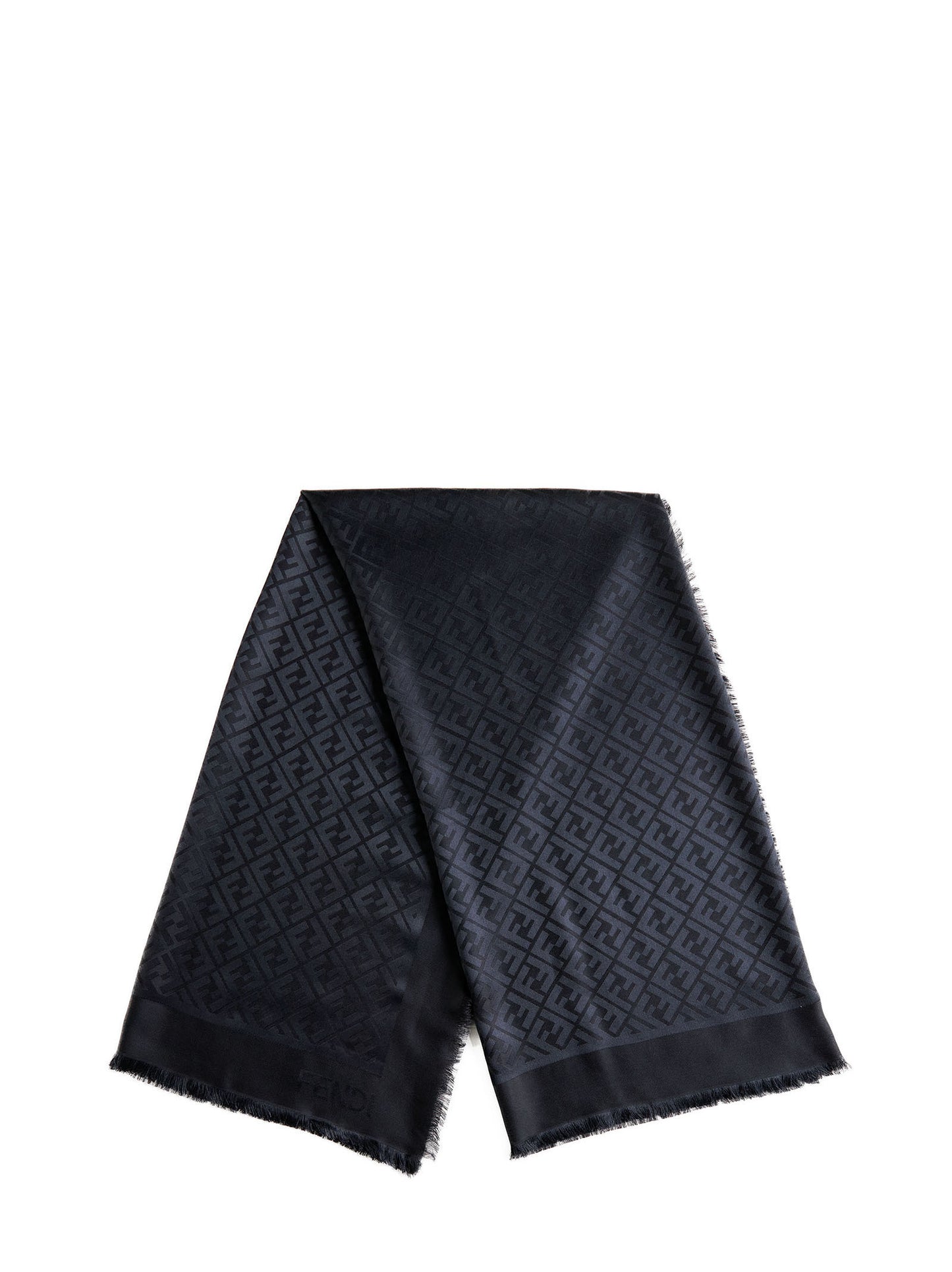 Black organic silk shawl