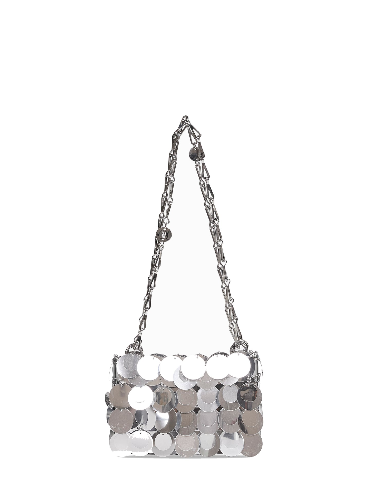 Silver Silver Sparkle Discs Nano shoulder bag