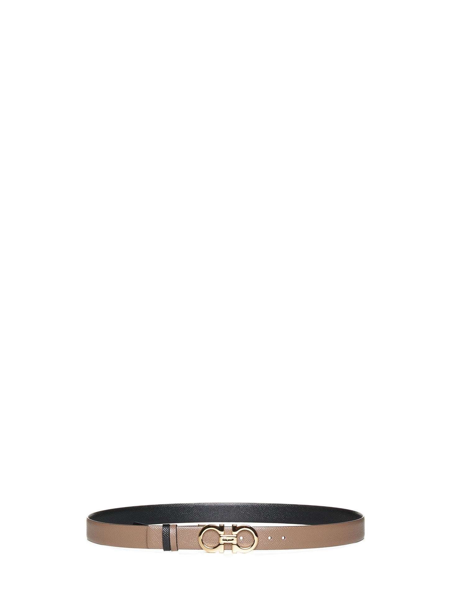 Caraway seed leather Gancini reversible belt