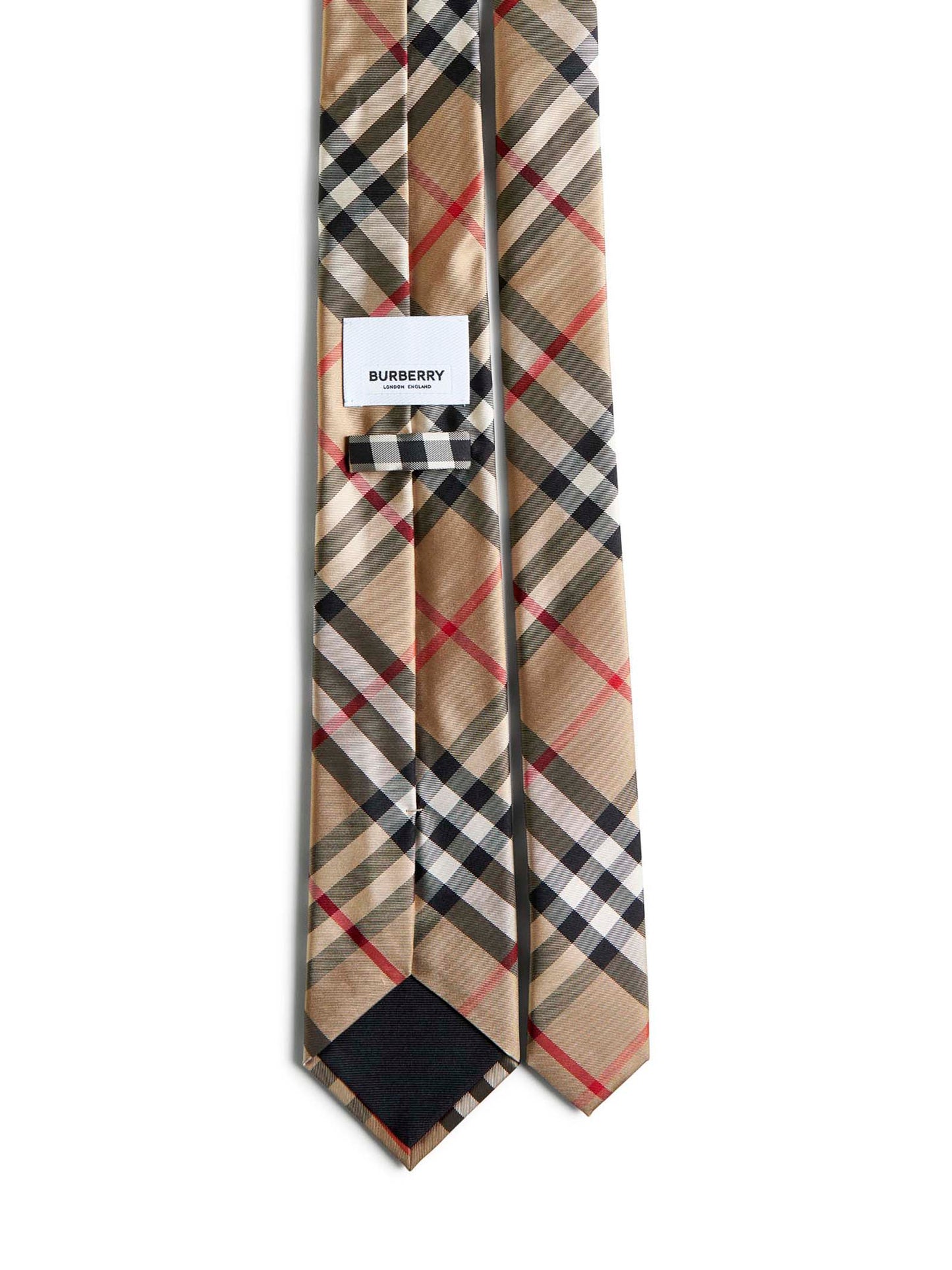 Check silk tie