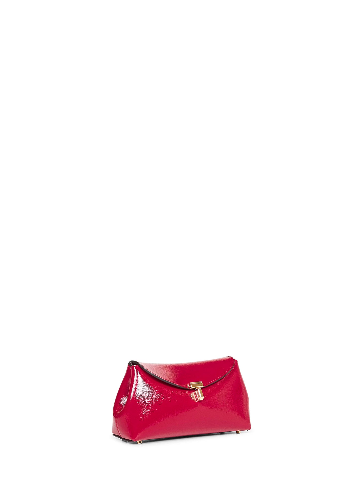 Red Mini T-lock clutch bag