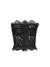 Bustier in pizzo chantilly nero