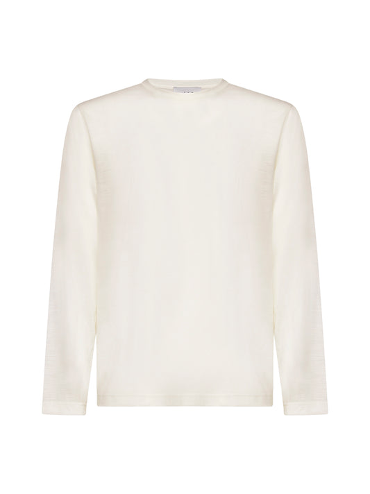 T-shirt a manica lunga beige