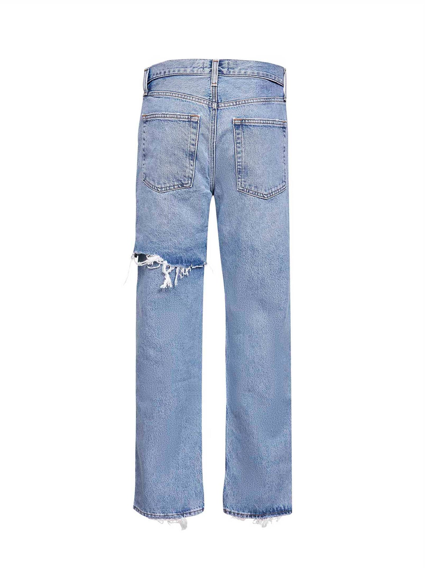 Jeans Amryn in denim rigenerativo azzurro