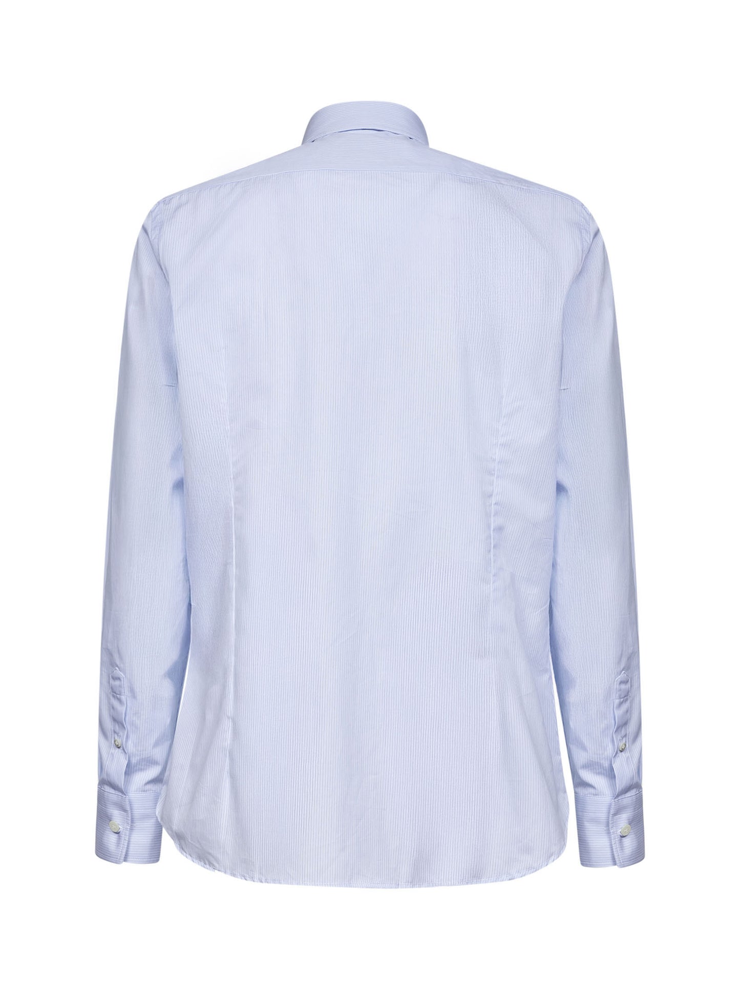 Camicia in popeline di cotone a righe bianco