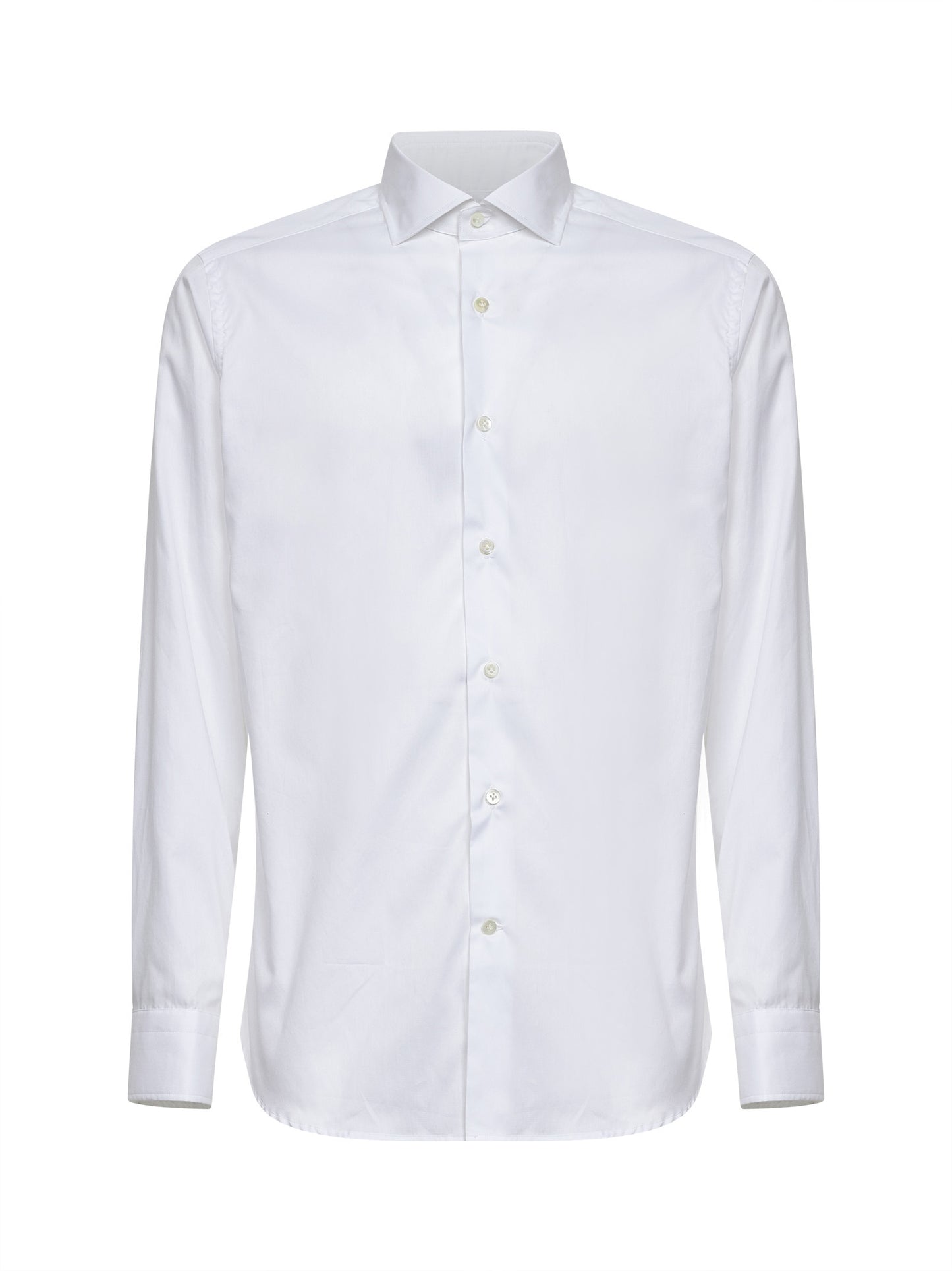 White cotton poplin shirt