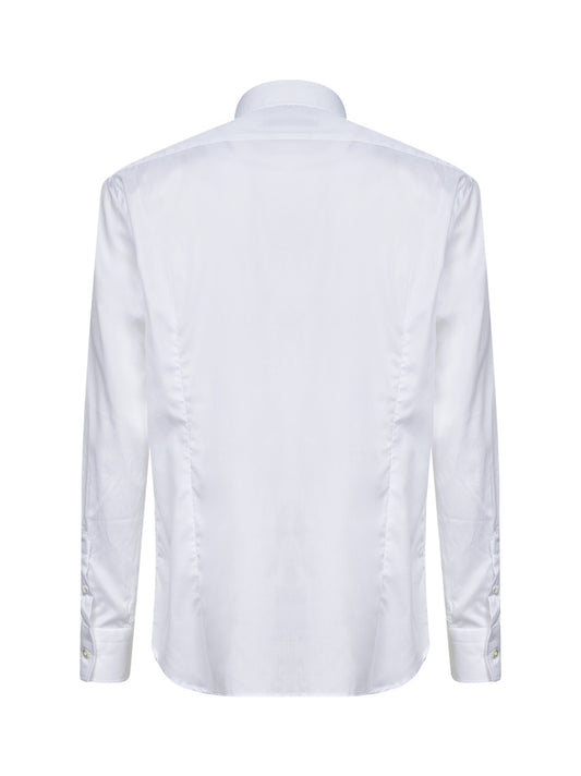 White cotton poplin shirt