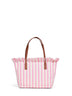 Borsa shopper City medium rosa e bianco