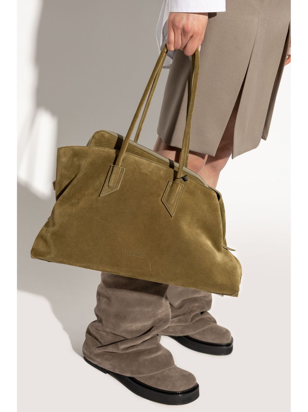 Borsa top handle "La Passeggiata Medium" kaki