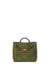 Borsa a mano Andiamo piccola verde tweed
