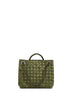 Borsa a mano Andiamo piccola verde tweed