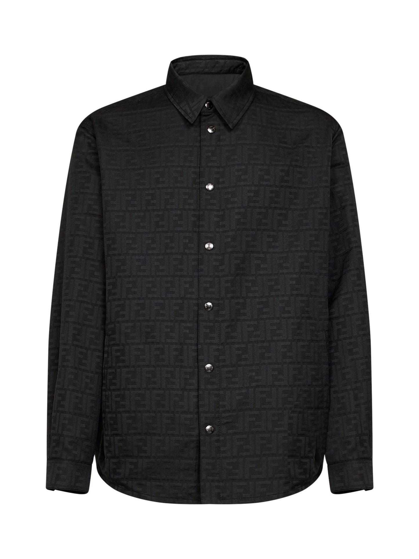 Black FF Zucca jacquard nylon blouson