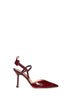 Wine and burgundy Very Colibrì slingback pumps