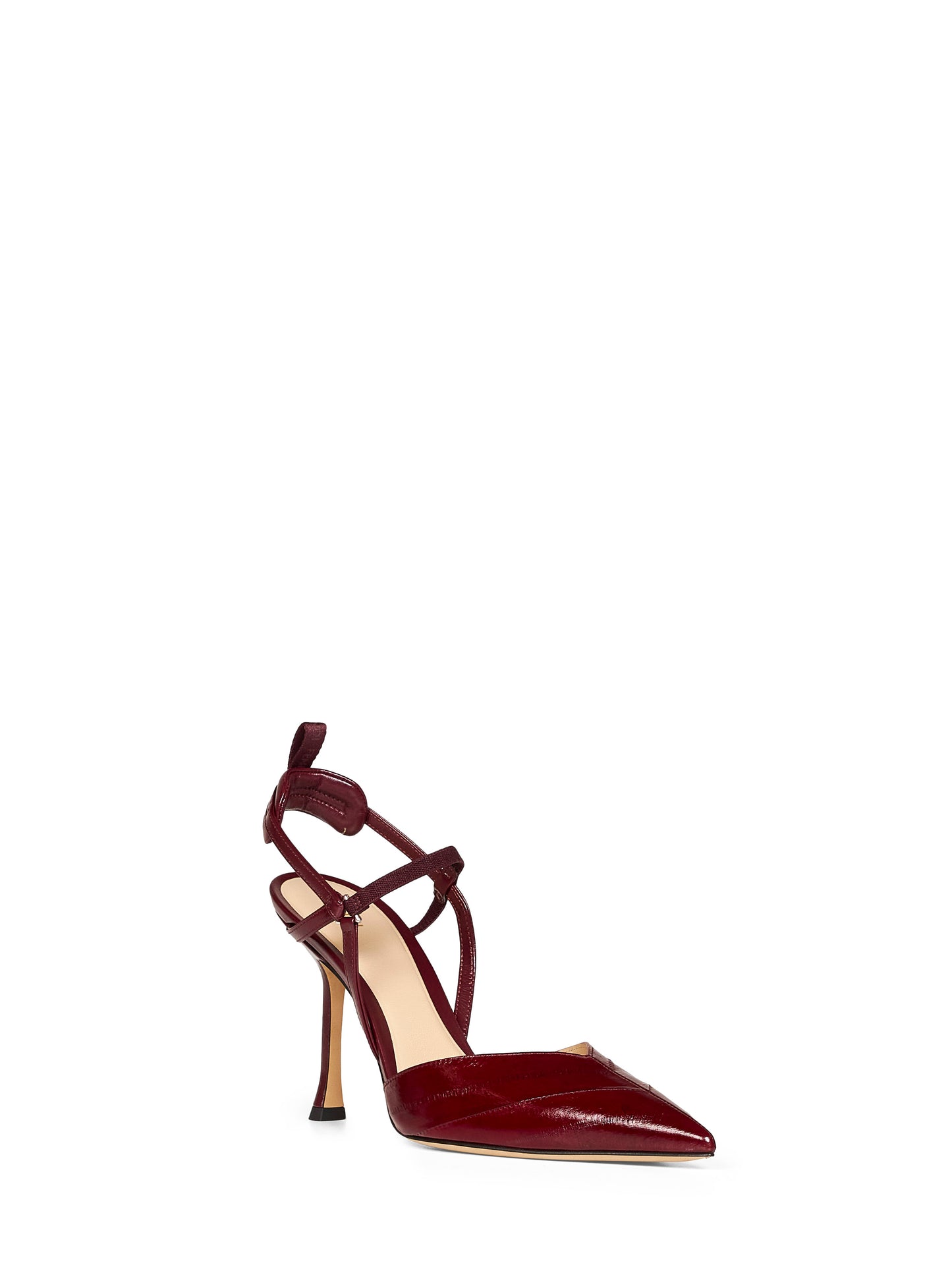 Wine and burgundy Very Colibrì slingback pumps