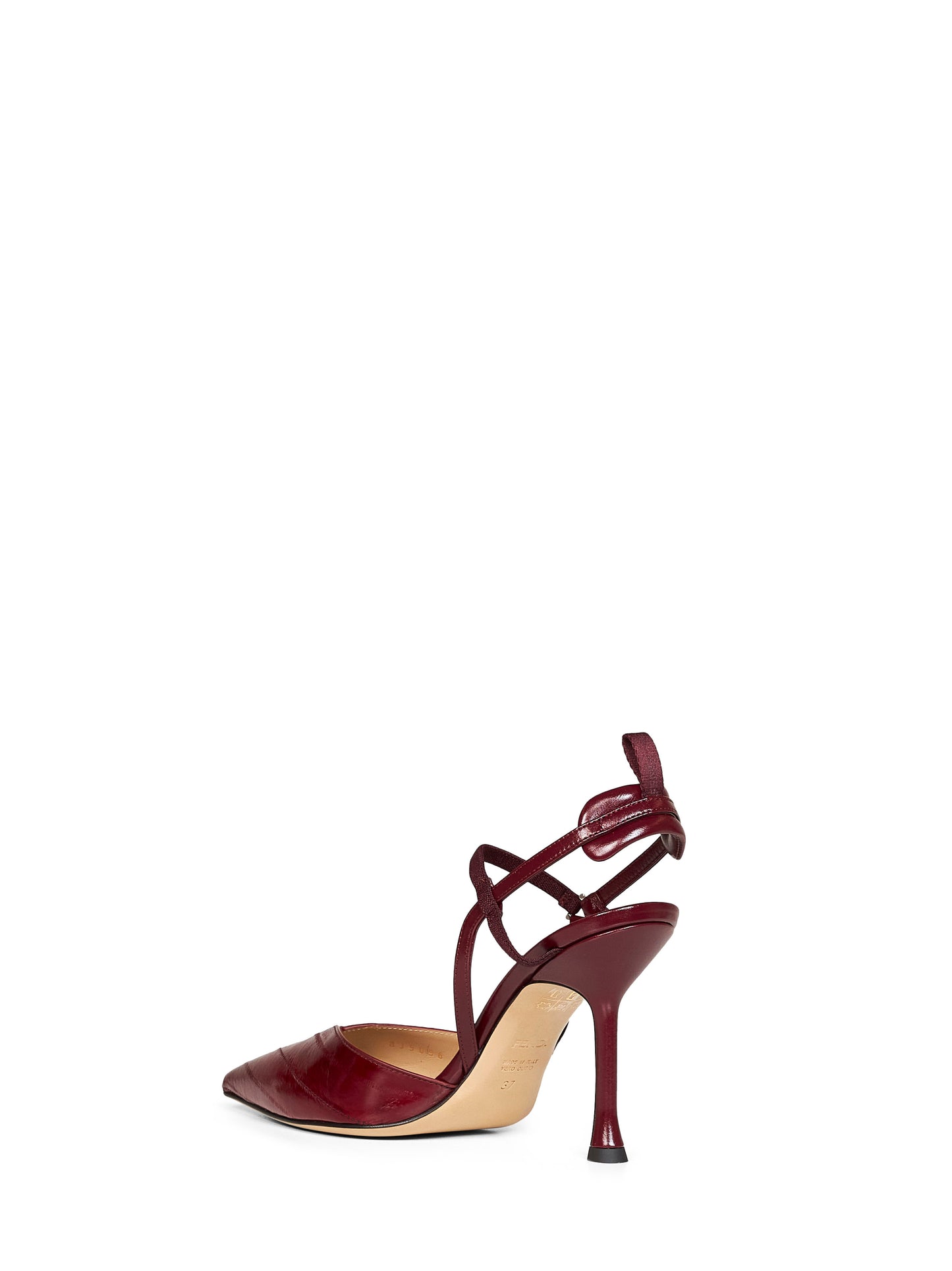 Wine and burgundy Very Colibrì slingback pumps