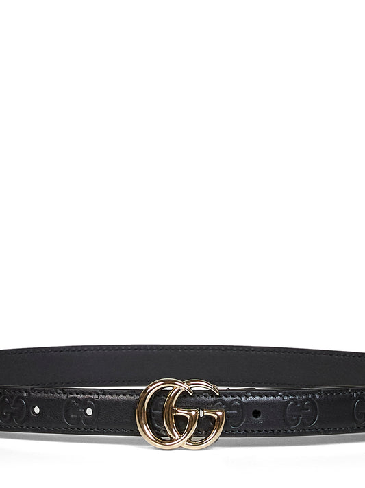 Cintura sottile GG Marmont nera
