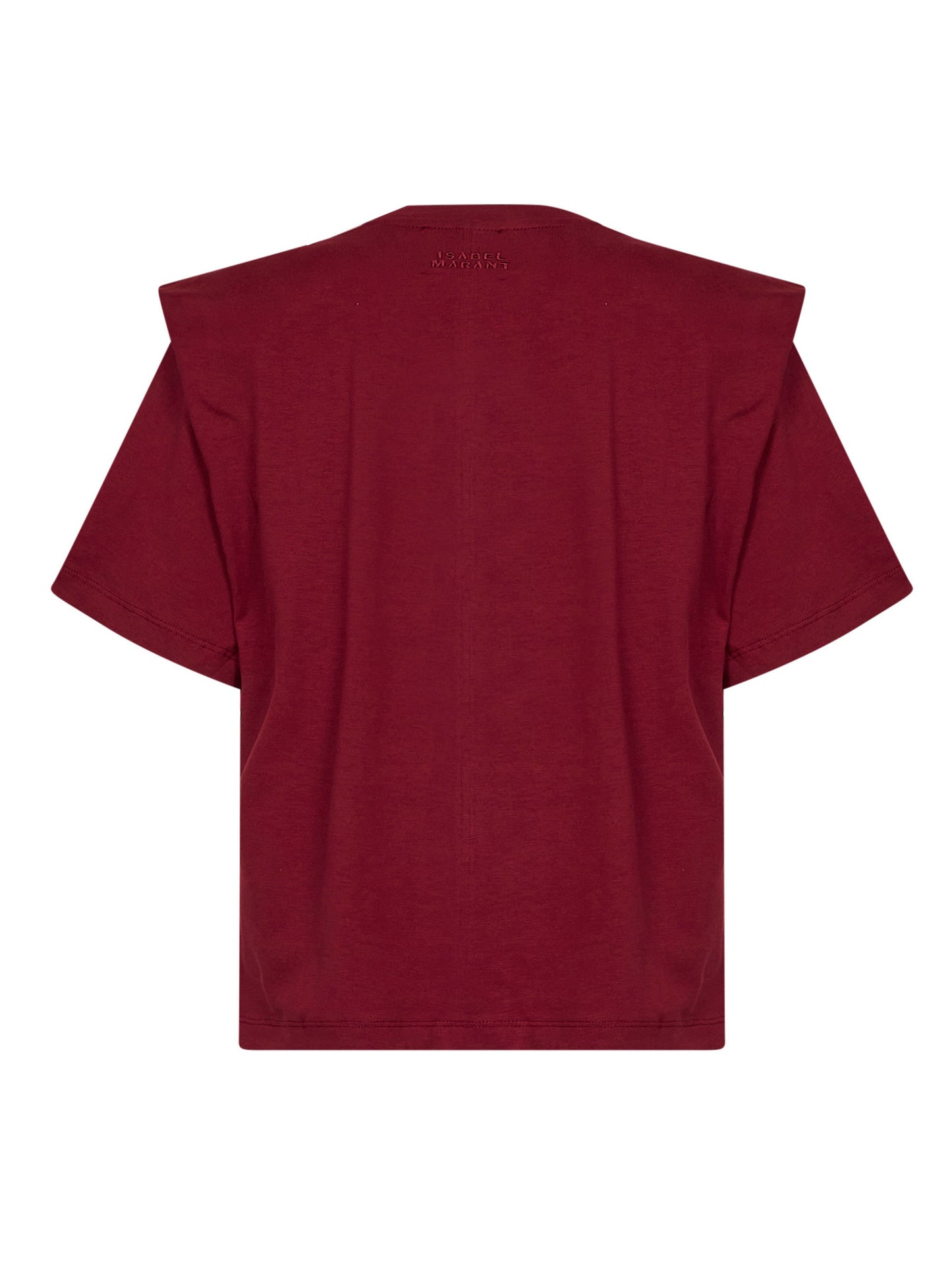 T-shirt con spalline Zelitos in jersey di cotone bordeaux scuro