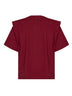 T-shirt con spalline Zelitos in jersey di cotone bordeaux scuro