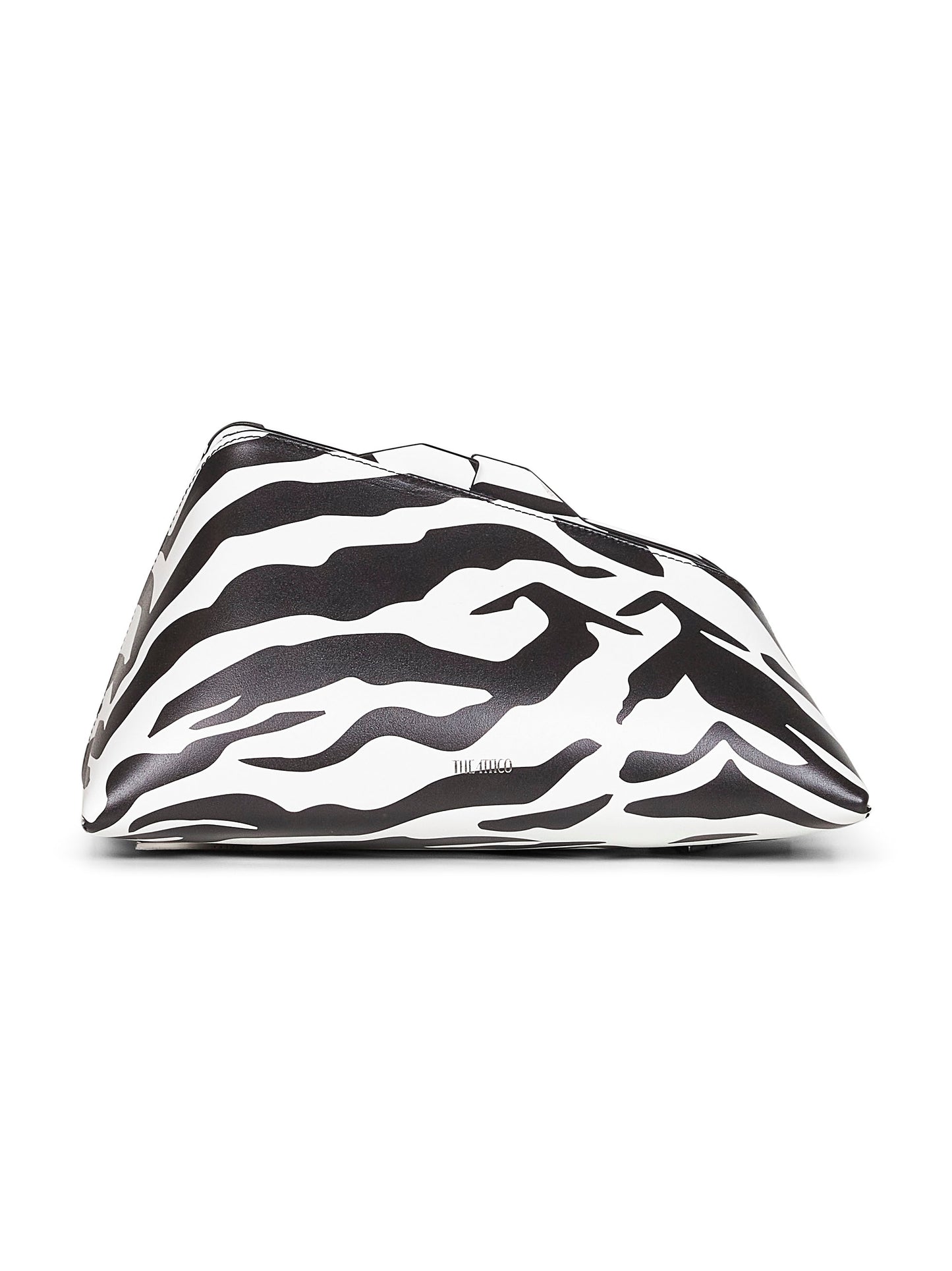 Black and white "8.30PM" oversized clutch bag