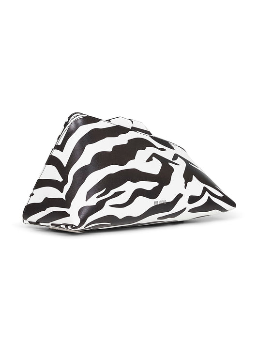 Black and white "8.30PM" oversized clutch bag
