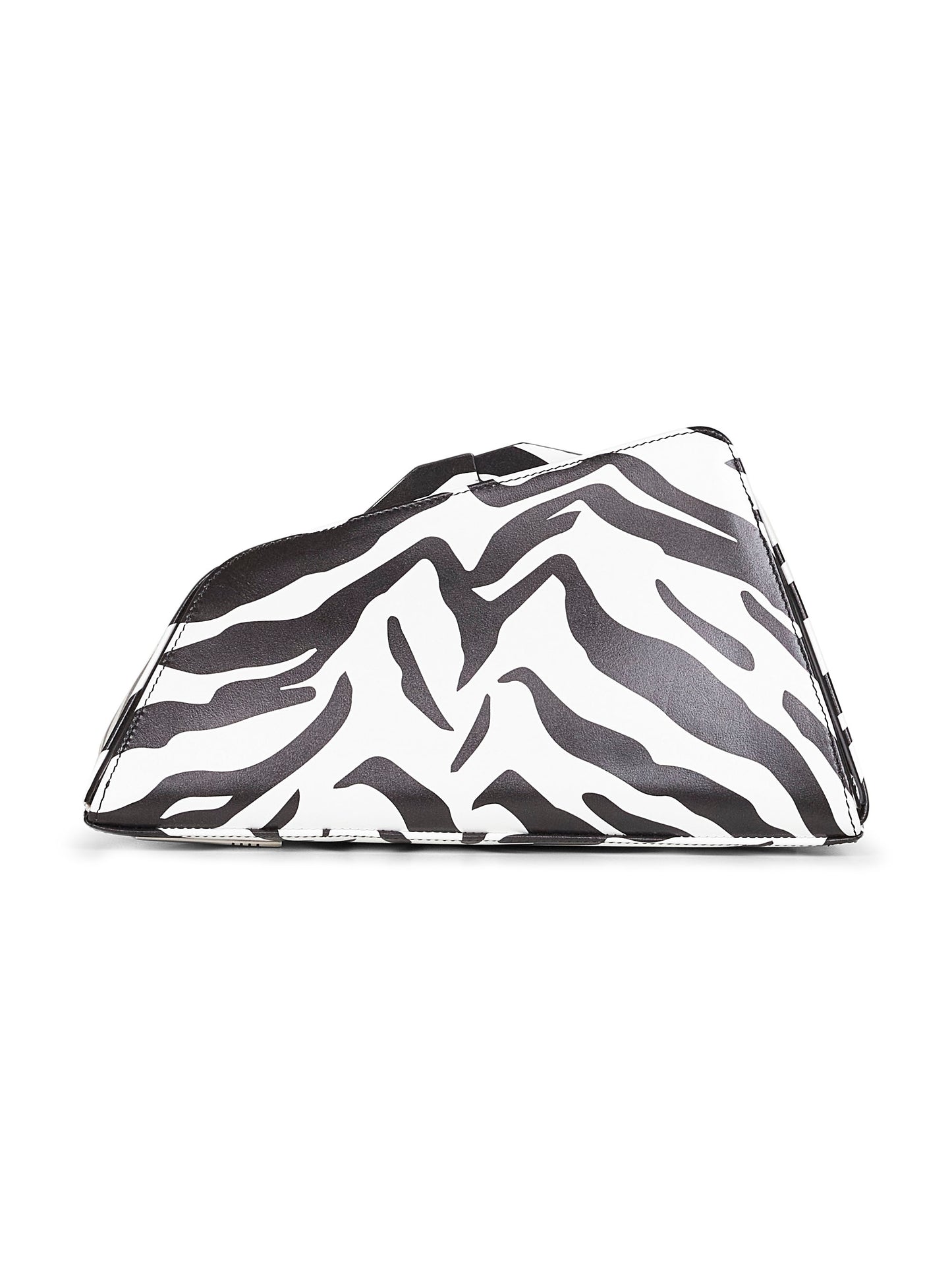 Black and white "8.30PM" oversized clutch bag