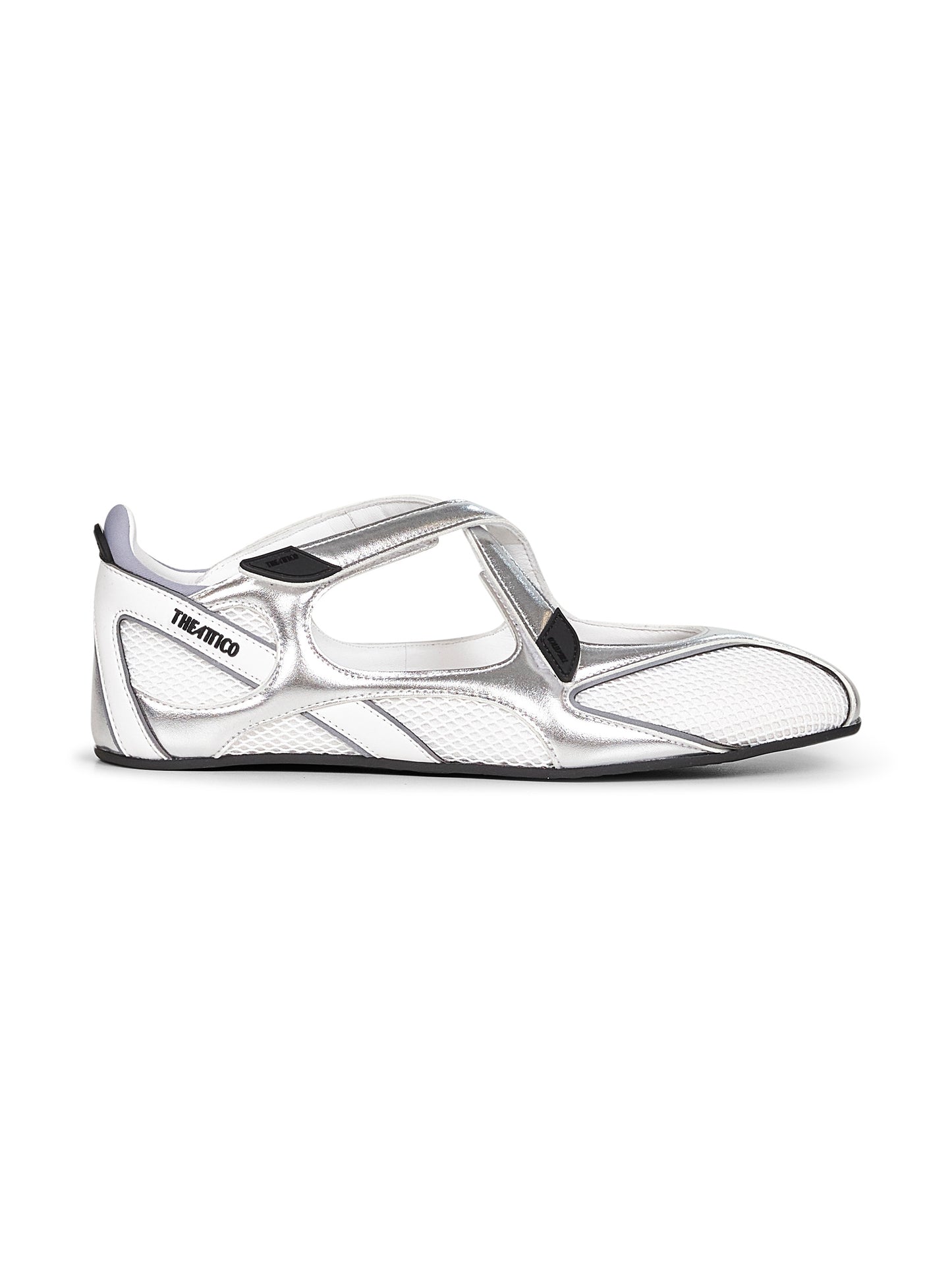 Silver "Floor 01" ballet flats
