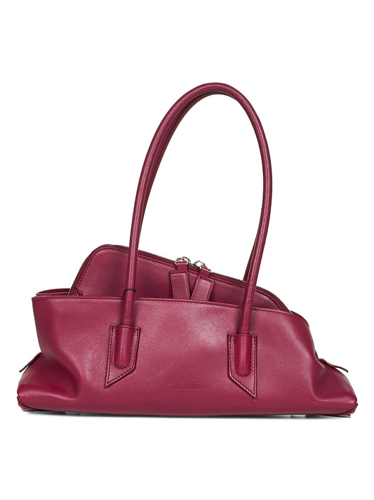 Burgundy "La Passeggiata Small" top handle bag