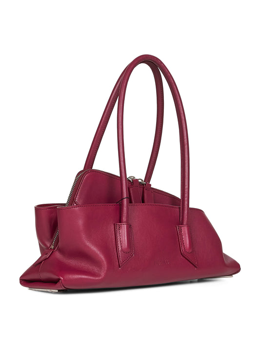 Burgundy "La Passeggiata Small" top handle bag