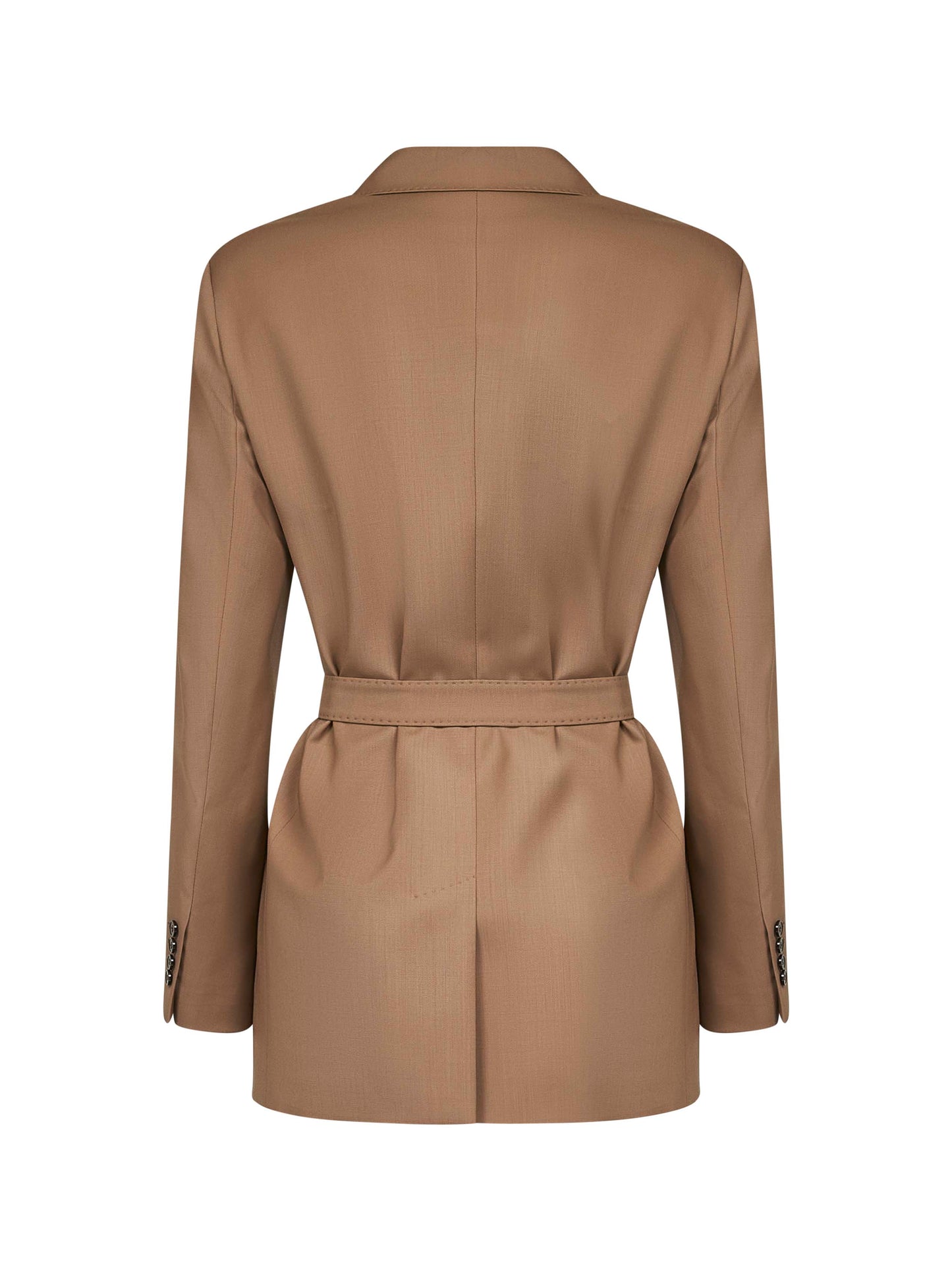 Brown canvas TALENTO belted blazer