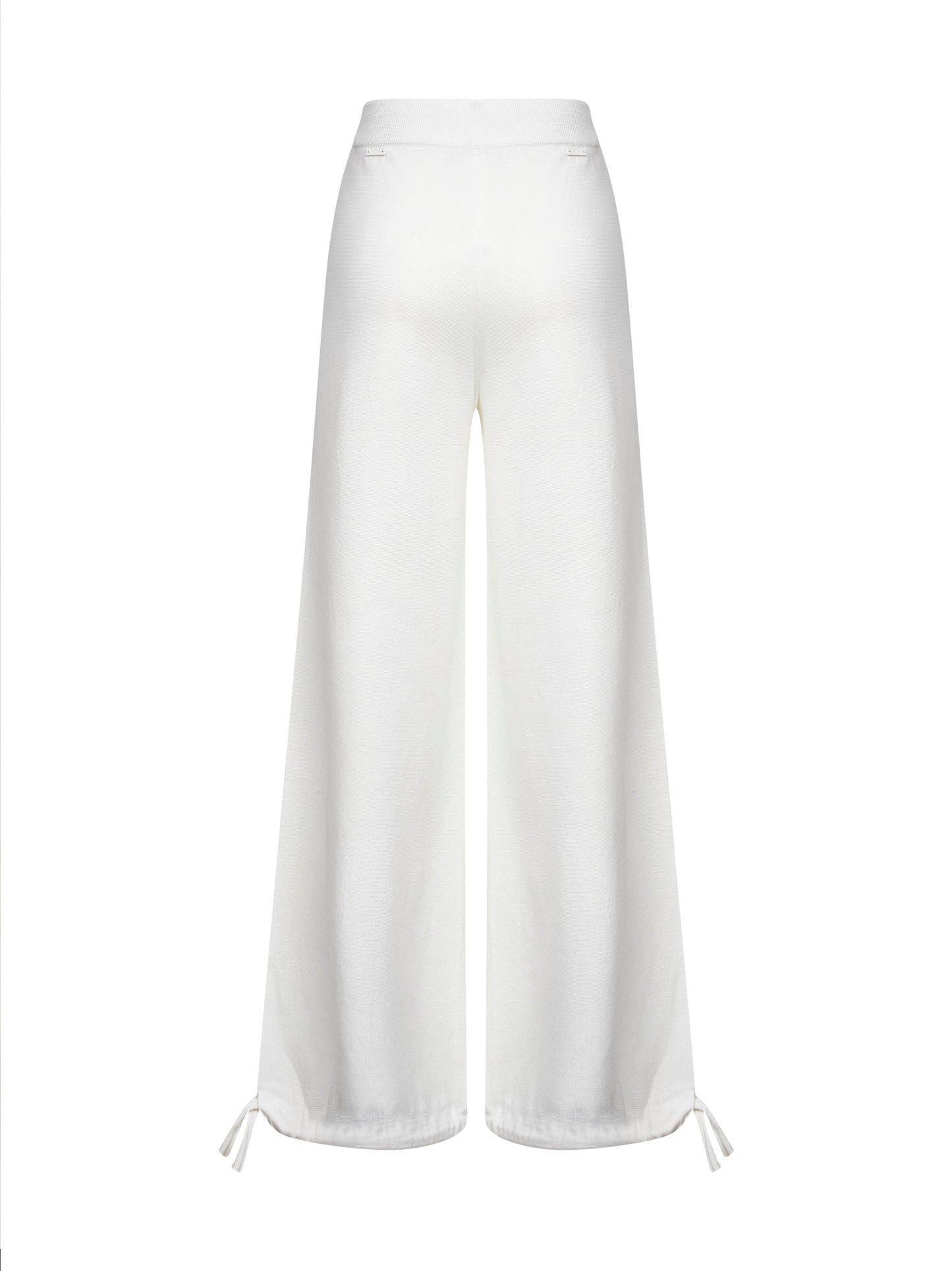 Pantaloni NIGERIA in maglia di lana bianca