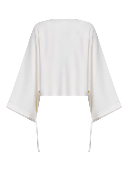 Maglia cropped FRAIS in lana bianca