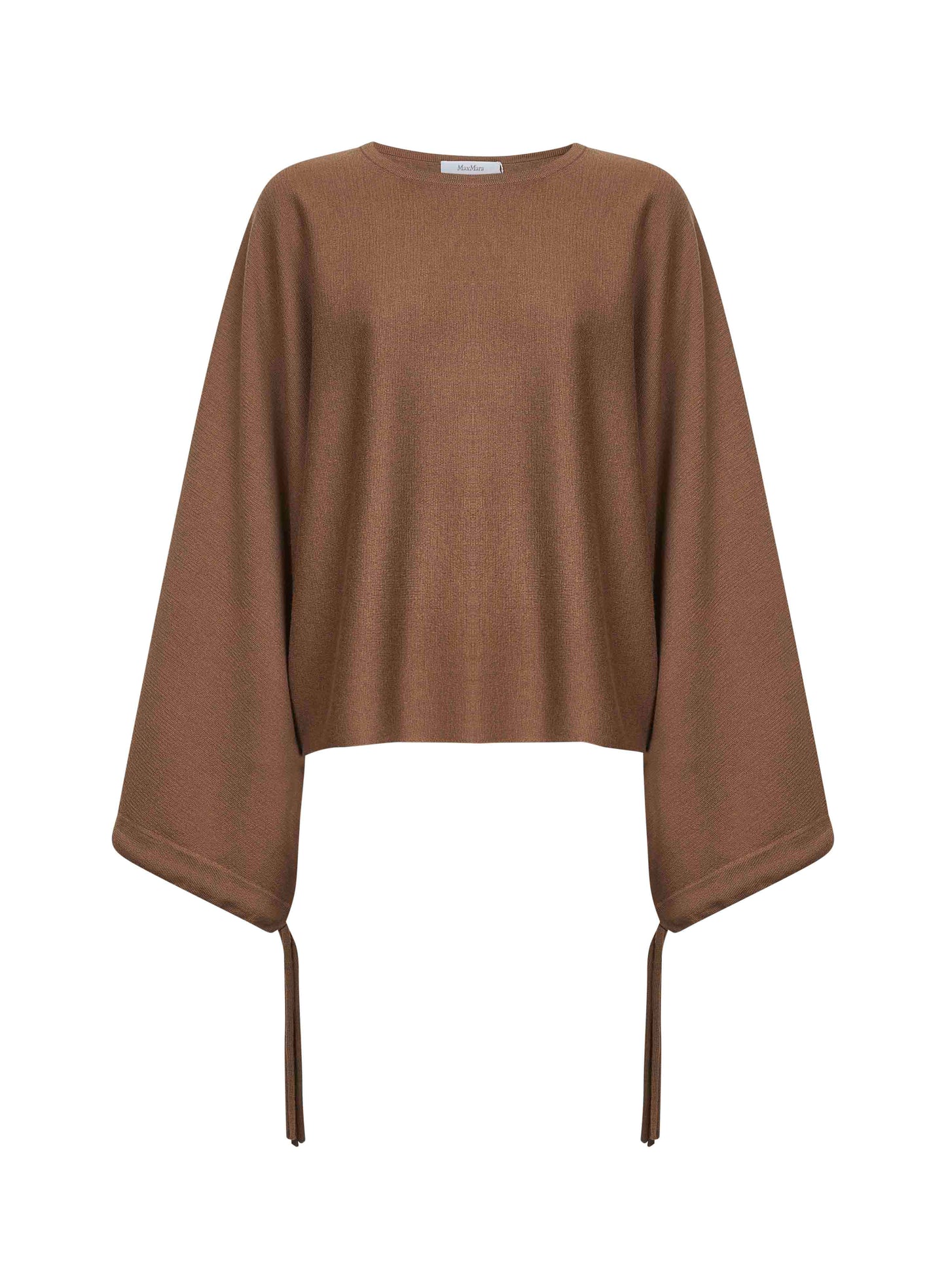 Brown wool knit FRAIS cropped sweater