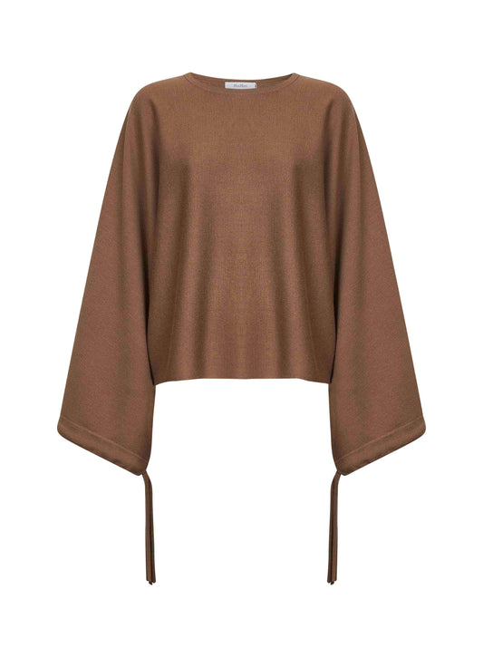 Brown wool knit FRAIS cropped sweater