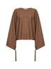 Brown wool knit FRAIS cropped sweater