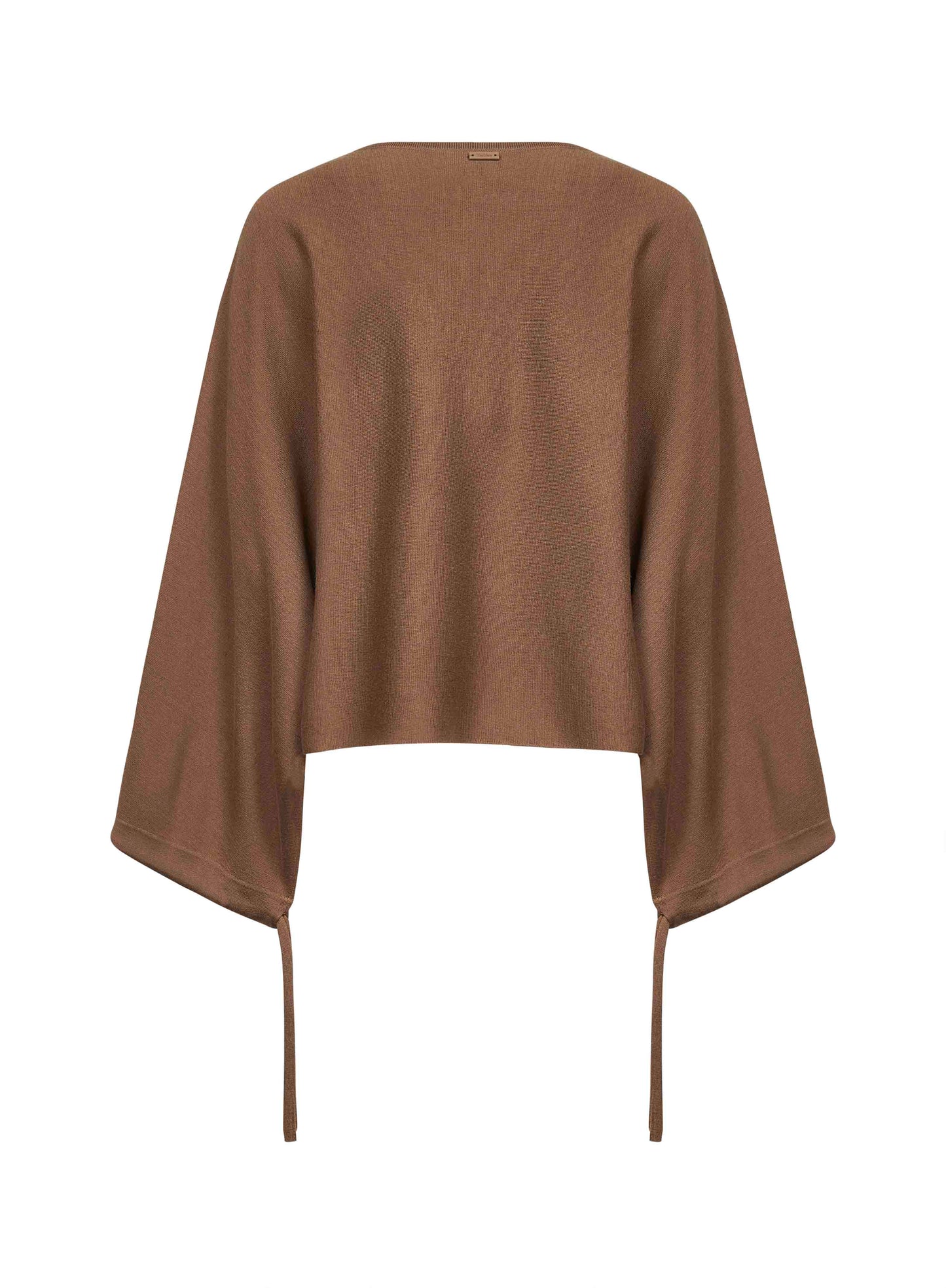 Brown wool knit FRAIS cropped sweater