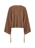 Brown wool knit FRAIS cropped sweater