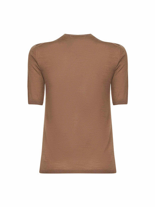 Brown wool knit GERICO basic sweater