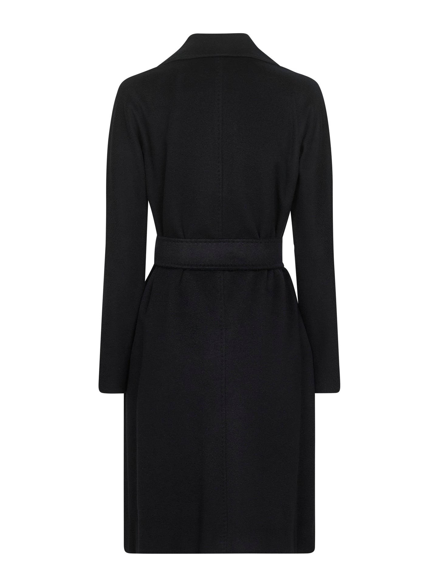 Cappotto a vestaglia DRAVENNA in drap nero