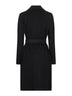 Cappotto a vestaglia DRAVENNA in drap nero