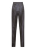 Blue printed twill FAUNA straight trousers