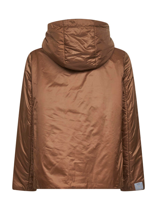 Caramel GREENH padded hooded jacket