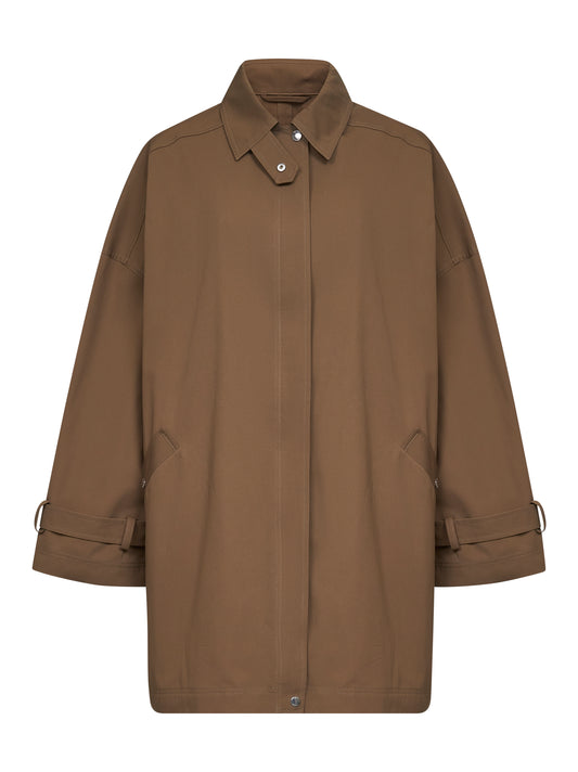 Hazel organic cotton oversized trench jacket