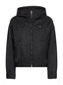 Blouson con cappuccio in Re-Nylon nero