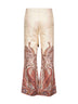 Cream Paisley linen Rhiannon flared trousers