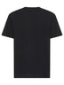 T-shirt in jersey nero con logo